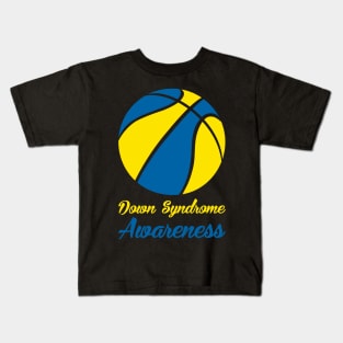 Down Syndrome Awareness Basketball Kids T-Shirt